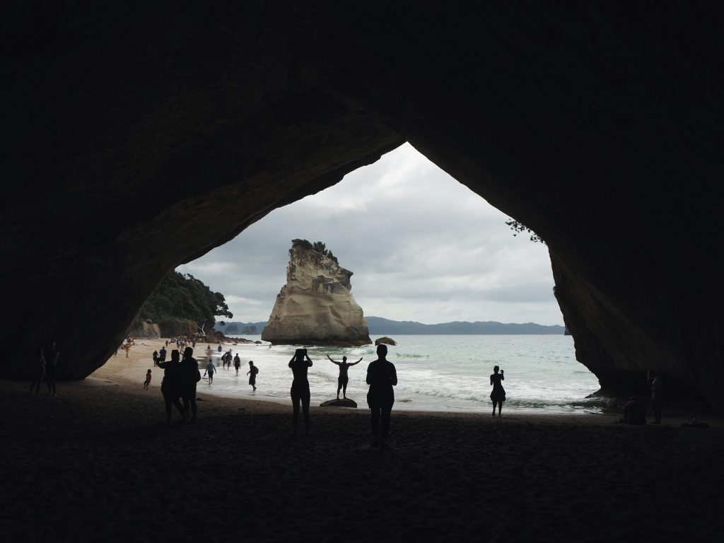 Cathedral Cave. New Zealand.